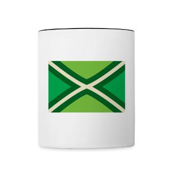 Achterhoek Flagge - Tasse zweifarbig - Weiß/Schwarz - Vorne