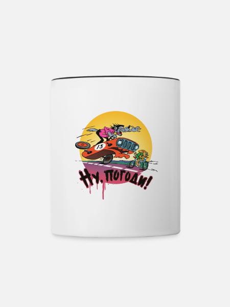 Autojagd Nu Pogodi! - Tasse zweifarbig - Weiß/Schwarz
