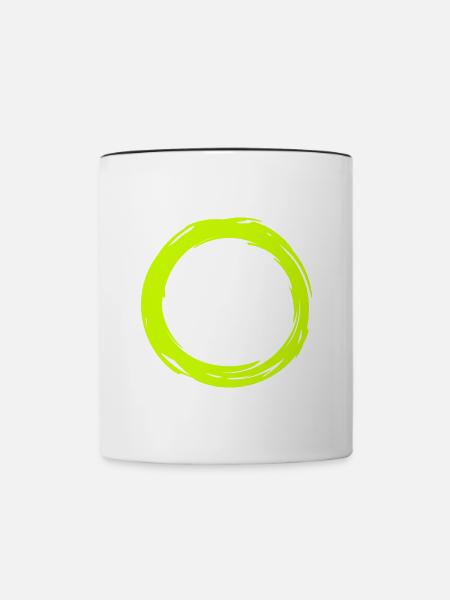Kreis - Tasse zweifarbig - Weiß/Schwarz
