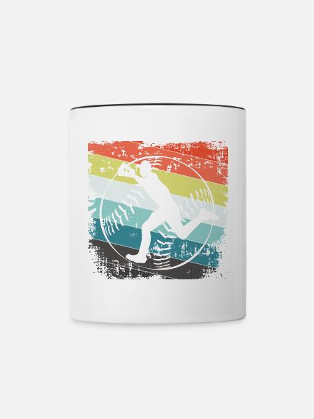 Baseball Baseballspieler - Tasse zweifarbig - Weiß/Schwarz