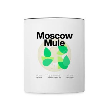 Cocktail Mixology für die Hausbar „Moscow Mule“ - Tasse zweifarbig - Weiß/Schwarz - Vorne