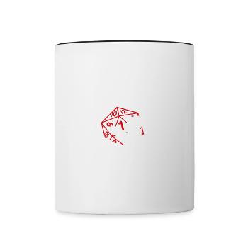Dice Hand Tentacle W20 Jeu de société d’horreur - Mug contrasté - blanc/noir - Devant