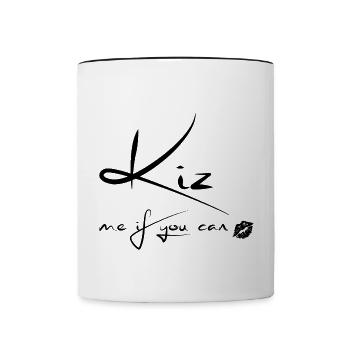 Kiz me if you can KIZOMBA Urban Kiz Afro Dance SBK - Contrasting Mug - white/black - Front