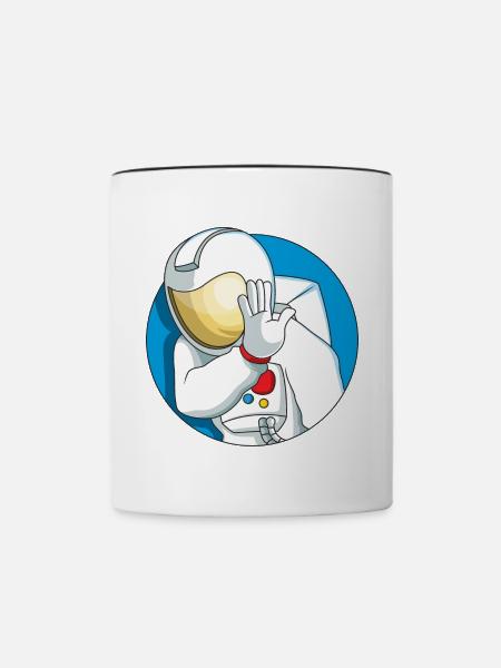 Schüchterner Astronaut - Tasse zweifarbig - Weiß/Schwarz