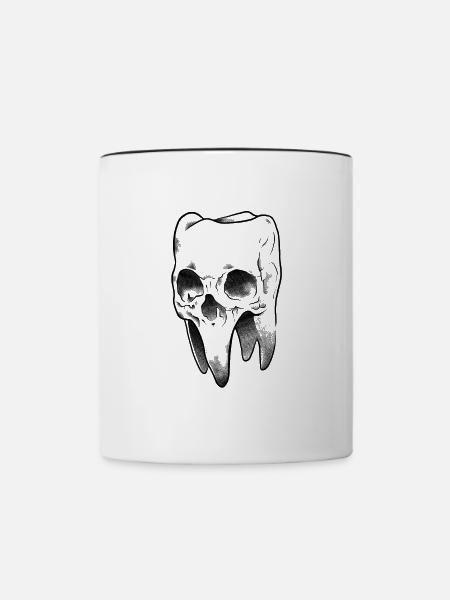 Die Zähne des Todes - Tasse zweifarbig - Weiß/Schwarz