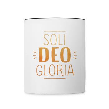 Soli Deo Gloria - Contrasting Mug - white/black - Front