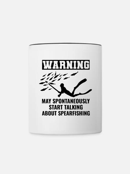 Speerfischen Speerfischen Speerfischer Fischen - Tasse zweifarbig - Weiß/Schwarz