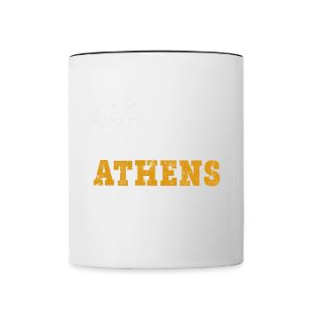 L’équipage de la fête d’Athènes célèbre les vacances de la bière alcoolisée - Mug contrasté - blanc/noir - Devant