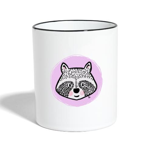 Sweet Raccoon - Portrait - Contrasting Mug