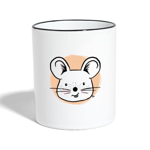 Cute Mouse - Portrait - Contrasting Mug