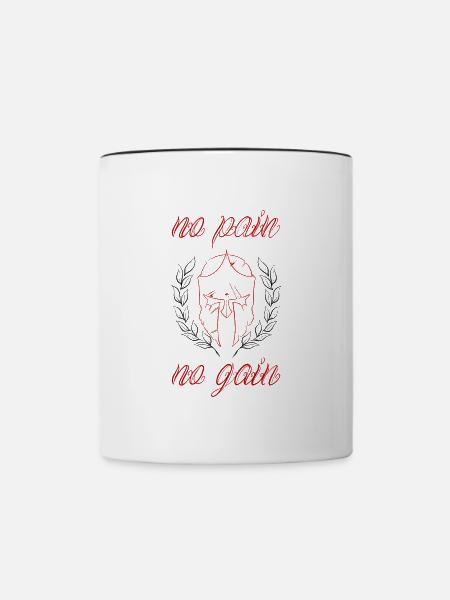 Ohne Fleiß kein Preis - Tasse zweifarbig - Weiß/Schwarz