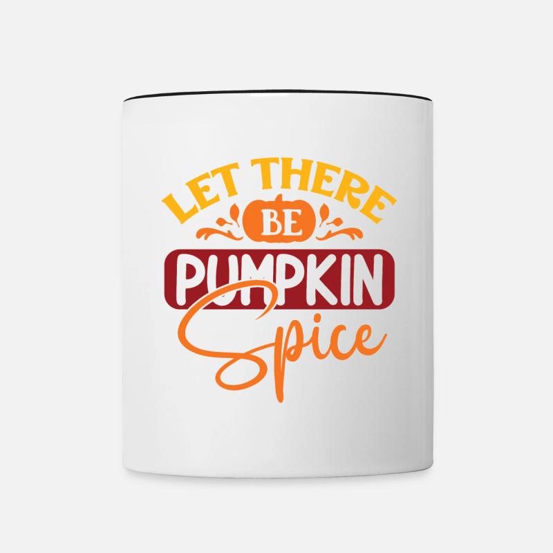 Qu’il y ait des épices à la citrouille - Mug contrasté - blanc/noir