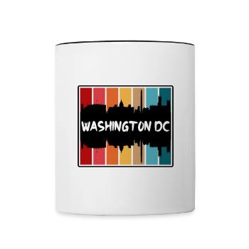 Washington Dc Washington Usa Skyline Silhouette Tr - Contrasting Mug - white/black - Front