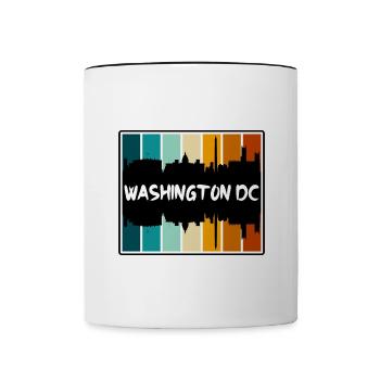 Washington Dc Washington Usa Skyline Silhouette Tr - Contrasting Mug - white/black - Front