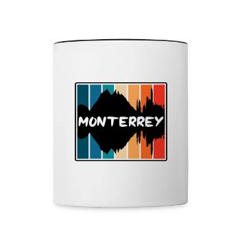 Monterrey Mexiko Skyline Silhouette Reise Souveni - Tasse zweifarbig - Weiß/Schwarz - Vorne