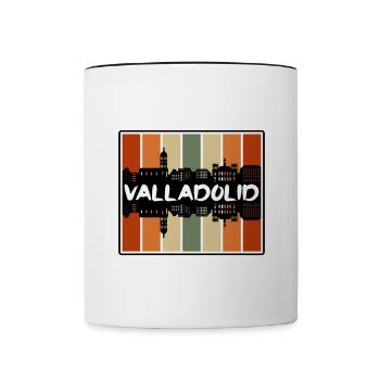 Valladolid Spanien Skyline Silhouette Reise Souveni - Tasse zweifarbig - Weiß/Schwarz - Vorne