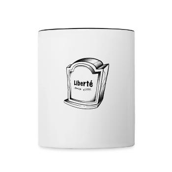 Mort de la liberté - Mug contrasté - blanc/noir - Devant