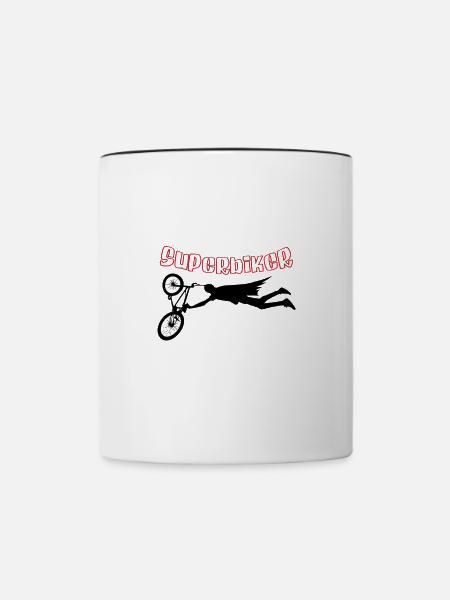 Superbiker Superhelden - Tasse zweifarbig - Weiß/Schwarz