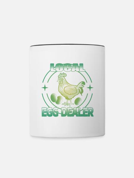 Local egg dealer - Tasse zweifarbig - Weiß/Schwarz