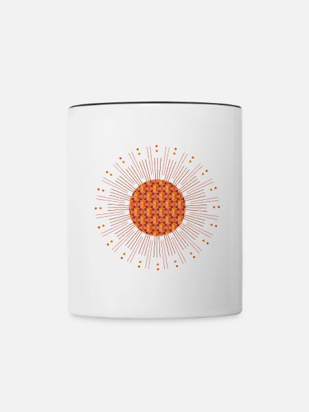 Mandala sunshine - Tasse zweifarbig - Weiß/Schwarz