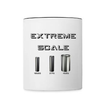 Extreme Scale Batteries - Tasse zweifarbig - Weiß/Schwarz - Vorne