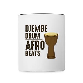 Djembespieler, Schlagzeuger, Musik, Schlagzeuger, Schlagzeuger - Tasse zweifarbig - Weiß/Schwarz - Vorne