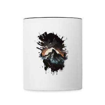 Mount Blanc - Tasse zweifarbig - Weiß/Schwarz - Vorne