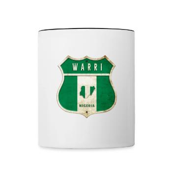 Design du drapeau du Nigéria de Warri - Mug contrasté - blanc/noir - Devant