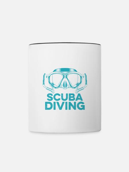 Scuba Diving Gerätetauchen Design - Tasse zweifarbig - Weiß/Schwarz