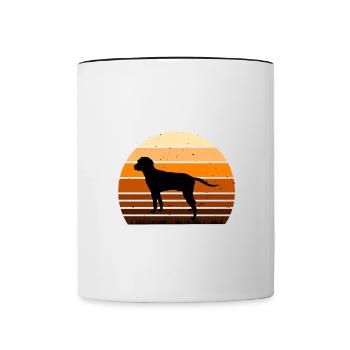 Anglo Français de Petite Venerie Dog Silhouette - Tasse zweifarbig - Weiß/Schwarz - Vorne