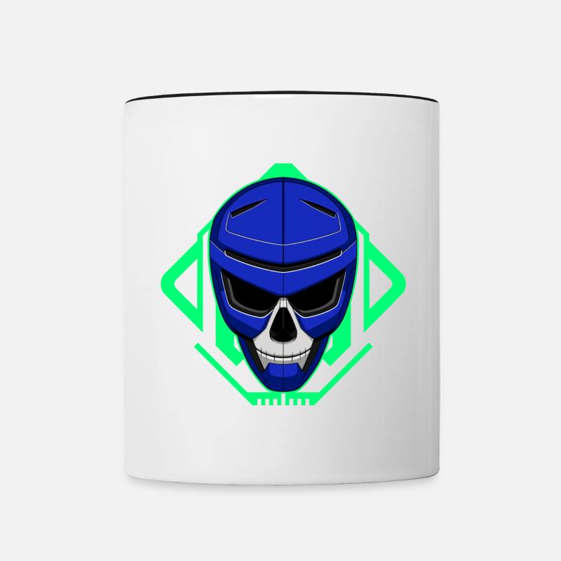 Skull Robot - Contrasting Mug - white/black
