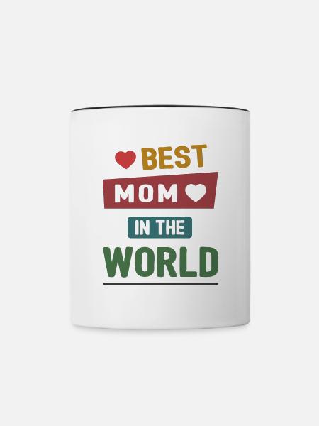 Beste Mutter der Welt - Tasse zweifarbig - Weiß/Schwarz