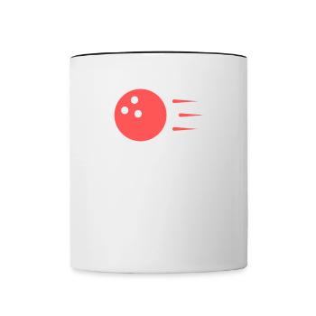 Bowling Dictons Bowling Bowler Skittles Cadeau - Mug contrasté - blanc/noir - Devant