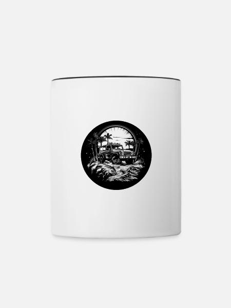 Offroader for life weiß - Tasse zweifarbig - Weiß/Schwarz