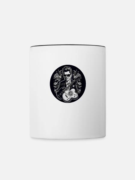 Rockabilly weiß - Tasse zweifarbig - Weiß/Schwarz