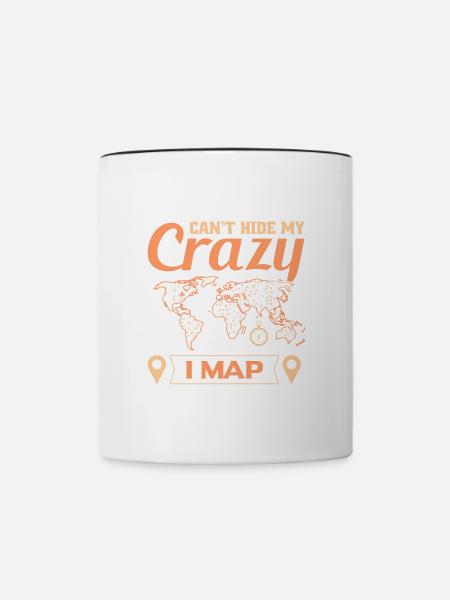 Kartografie Design - Tasse zweifarbig - Weiß/Schwarz