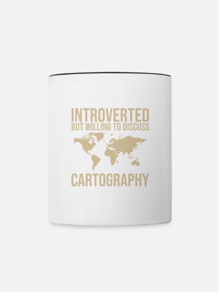 Kartografie Design - Tasse zweifarbig - Weiß/Schwarz