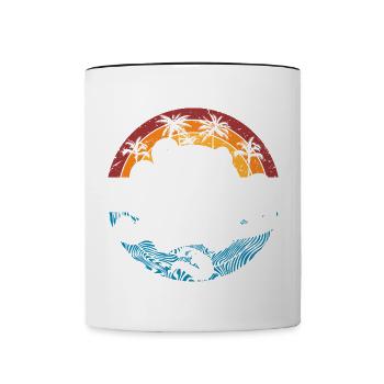 San Diego, Californie, West Coast Summer Surfers - Mug contrasté - blanc/noir - Devant