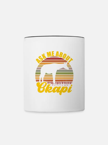Okapi in der Wildnis entdecken - Tasse zweifarbig - Weiß/Schwarz