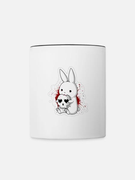 Halloween keks - Tasse zweifarbig - Weiß/Schwarz
