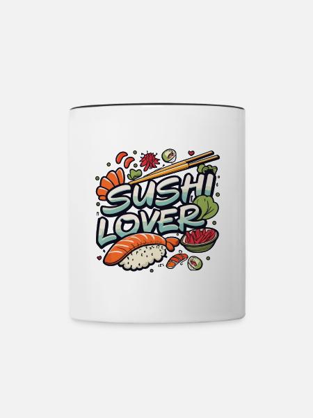 Sushi Lover - Tasse zweifarbig - Weiß/Schwarz