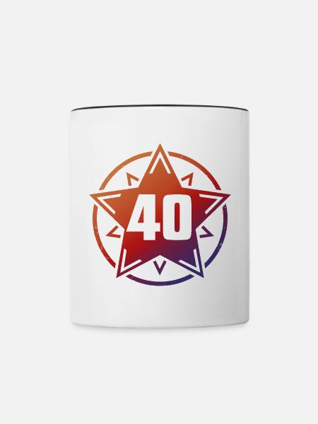 Superstar 40 - Tasse zweifarbig - Weiß/Schwarz