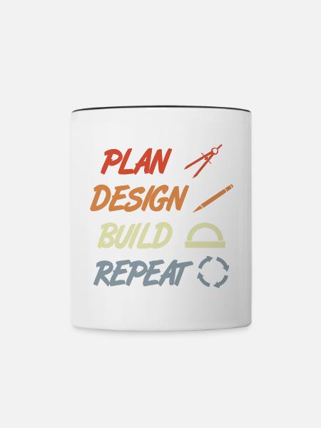 Architekten Zeitplan - Tasse zweifarbig - Weiß/Schwarz