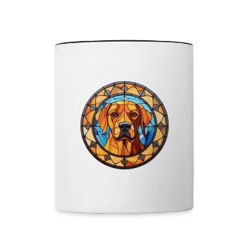 Perro de Presa Mallorquinische Hunderasse Glasmalerei - Tasse zweifarbig - Weiß/Schwarz - Vorne