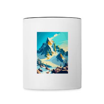 Dachstein Autriche Doher Vintage Affiche de voyage WPA - Mug contrasté - blanc/noir - Devant