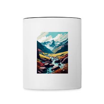 Hohe Tauern Österreich Park Vintage Reiseposter WPA - Tasse zweifarbig - Weiß/Schwarz - Vorne
