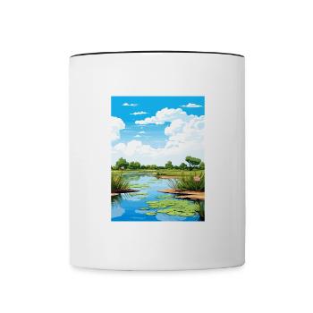 Tablas de Daimiel Nationalpark Spanien Souvenir - Tasse zweifarbig - Weiß/Schwarz - Vorne