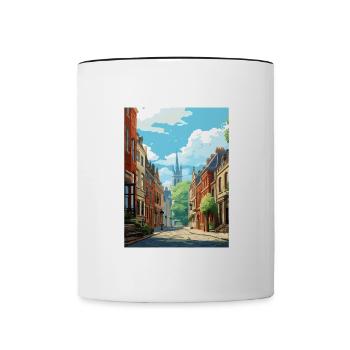 Lille Frankreich Vintage Reiseplakat WPA Souvenir - Tasse zweifarbig - Weiß/Schwarz - Vorne