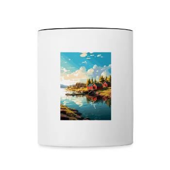Aland-Inseln Finnland Vintages Reiseplakat WPA - Tasse zweifarbig - Weiß/Schwarz - Vorne