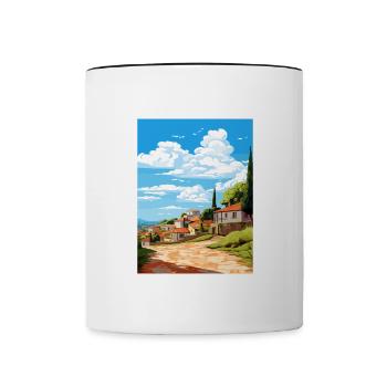 Monsanto Portugal Vintage Voyage Poster Souvenir - Mug contrasté - blanc/noir - Devant